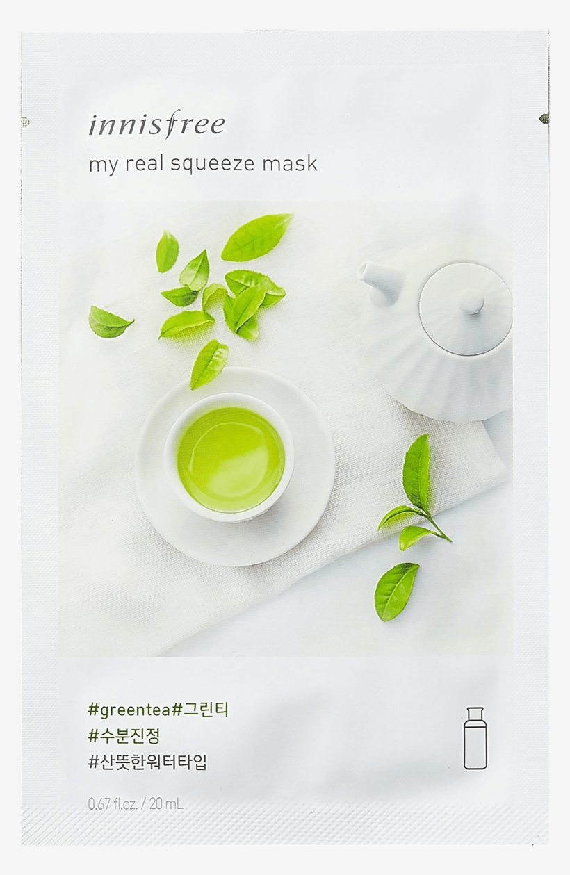 Innisfree My Real Squeeze Green Tea - Innisfree My Real Squeeze Mask (18 Types) 20ml Pomegranate, transparent png