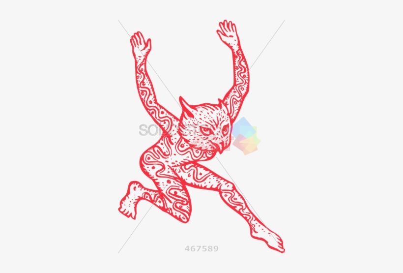 Stock Illustration Of Old Fashioned Cartoon Drawing - Owl Head Human Body, transparent png