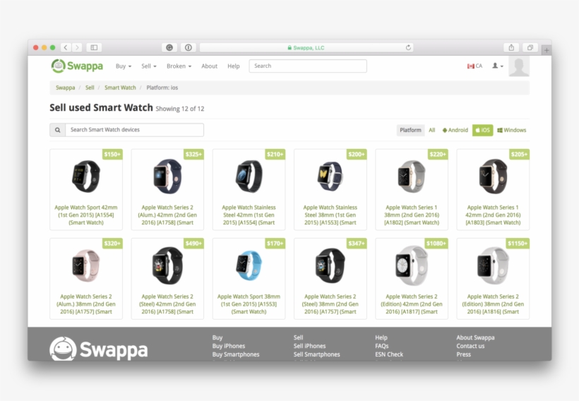 Swappa Is A Way To Get More Money For Your Old Apple - Apple Watch Sport 38mm 42mm Aluminum Case Sport Band, transparent png