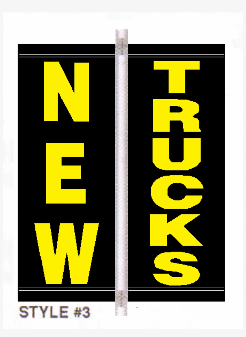 New Trucks Vinyl Pole Banner Set -black Background - Poster, transparent png