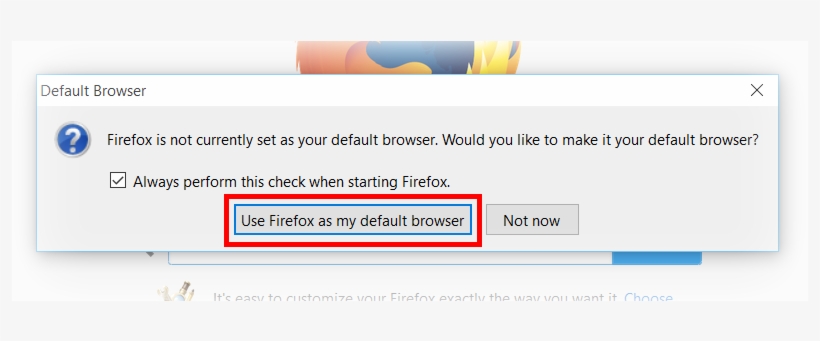 Small Firefox Default Web Browser Prompt - Firefox Default Browser, transparent png
