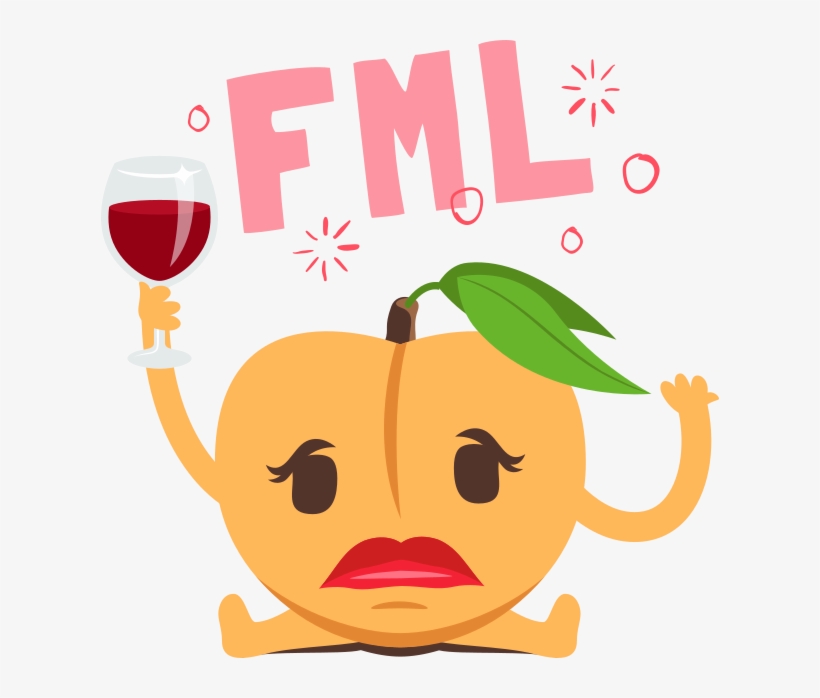 A Peach Life - Emoji Peach Fml 16 Oz Stainless Steel Travel Mug, transparent png