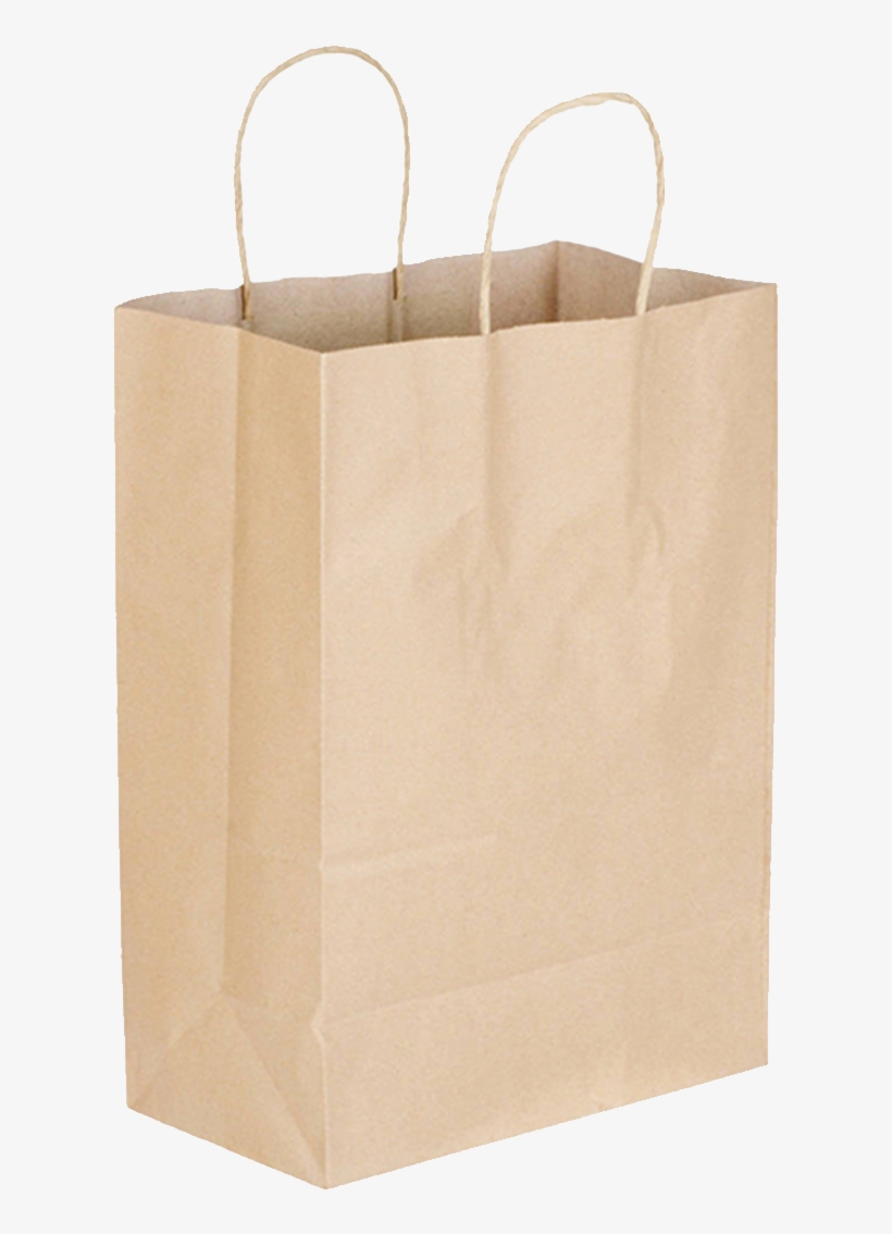 Small Kraft Paper Handle Bag - Student, transparent png