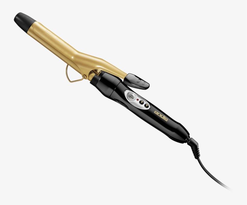 Andis Multi-temperature High Heat Gold Ceramic Curling - Matte Black Clarinet, transparent png