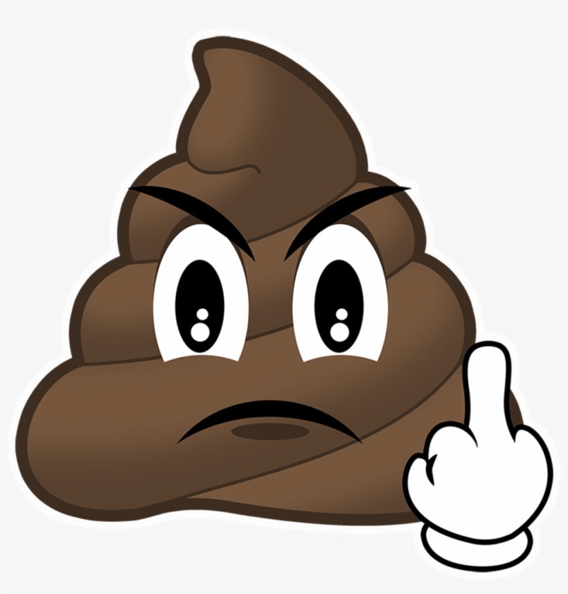 Mad Poop Emoji - Happy Birthday Poop Emoji, transparent png