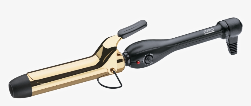 Pro Beauty Tools Professional 1 1/4" Gold Curling Iron, transparent png