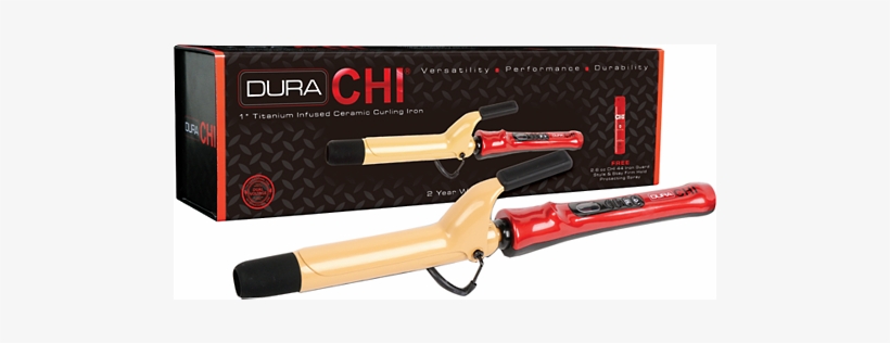 Dura Chi 1" Ceramic Spring Curling Iron - Chi Dura Curling Iron 1.25 Titanium Infused Ceramic, transparent png