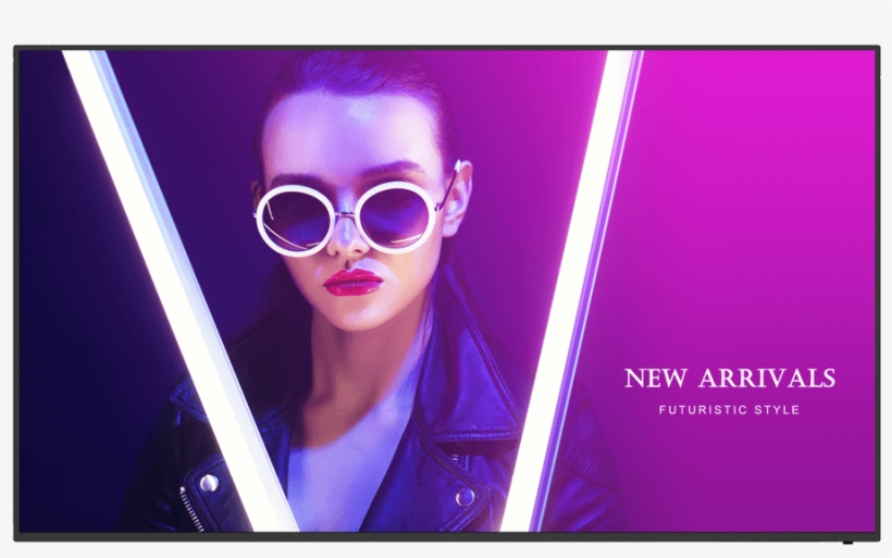 65" Highly Reliable And Versatile Smart Signage - Glasses Fashion Portrait, transparent png