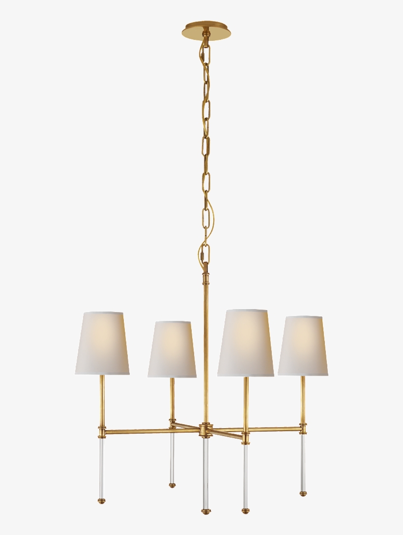 Visual Comfort Camille Small 4-light Chandelier, transparent png
