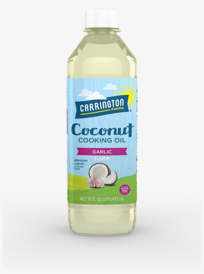 Carrington Farms Coconut Cooking Oil Garlic Flavor, - Carrington Farms Coconut Oil, transparent png