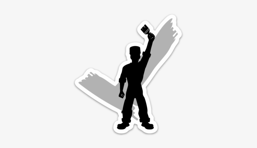 Paint Life Painter Dude Sticker - Florida, transparent png