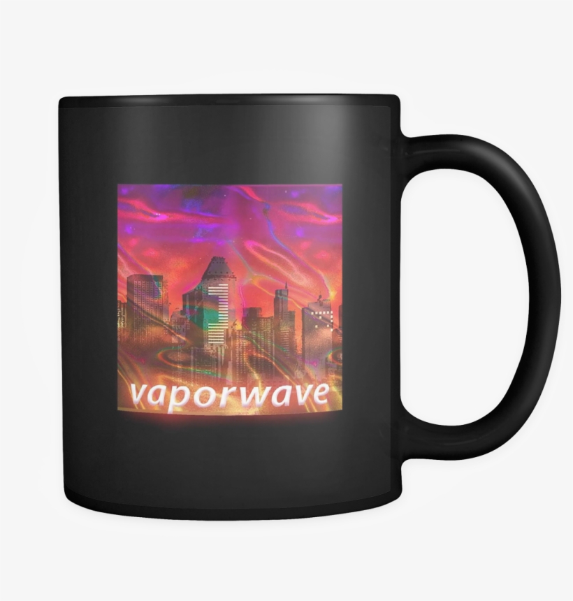 Vaporwave Cities - Lord Of The Cats Mug, transparent png