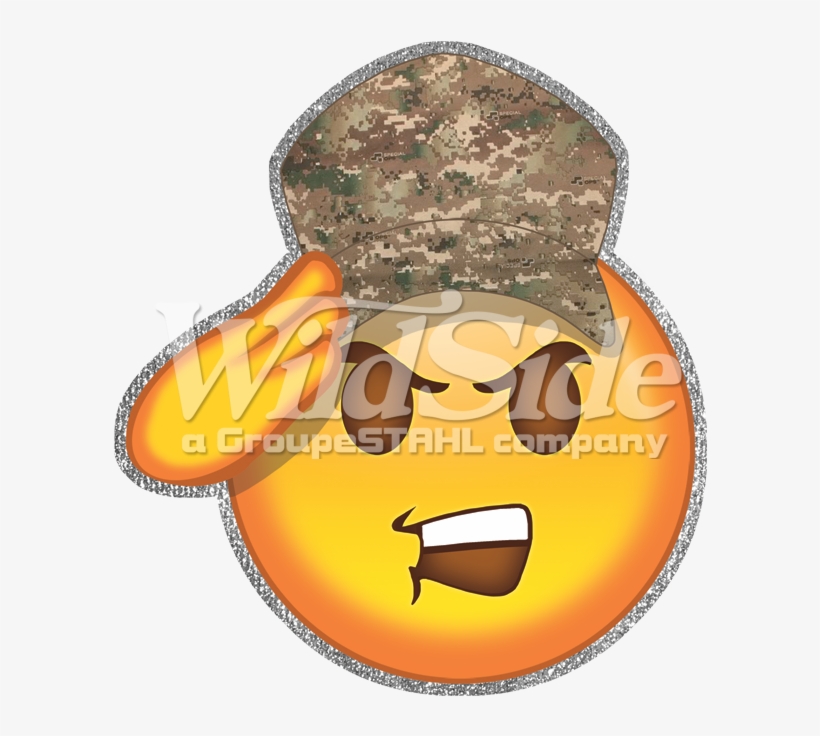 Camo Cap Emoji - Cartoon, transparent png