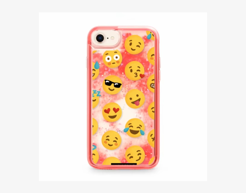 Casetify Glitter Case For Iphone - Emoji Love Iphone Case Yellow/pink By Casetify, transparent png