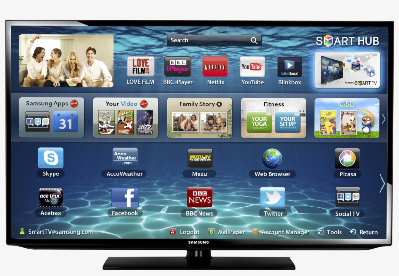 Smart Televisions - Samsung Smart Tv Series 1, transparent png