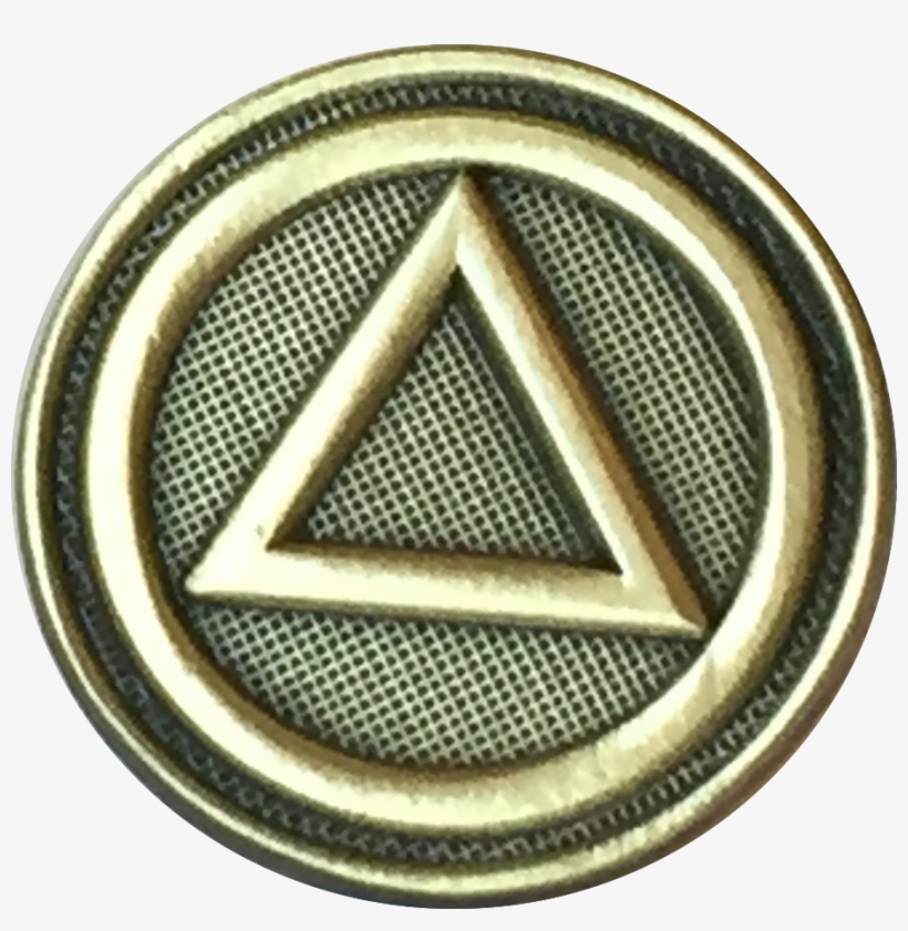 Aa Logo Circle Triangle Lapel Pin Alcoholics Anonymous - Sydney, transparent png