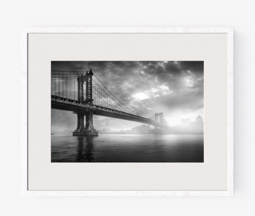Photo Manhattan Bridge - Black And White Editing, transparent png