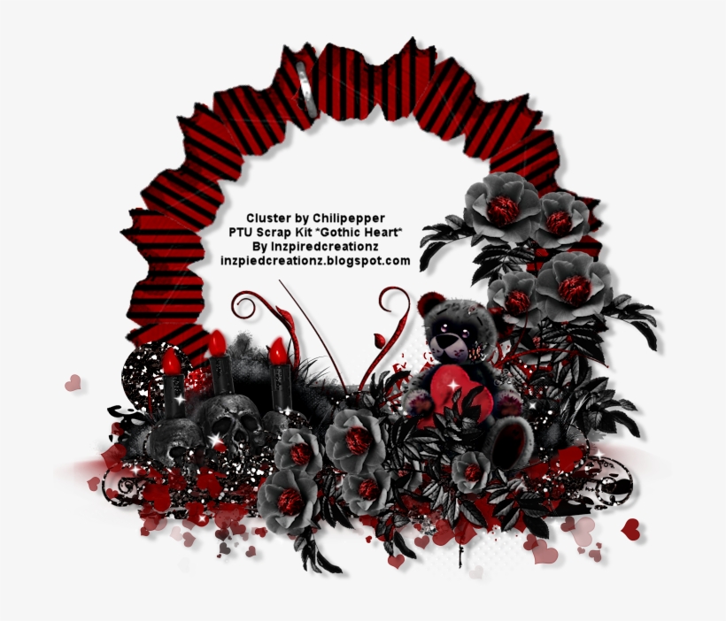 Gothic Heart Png - Wreath, transparent png