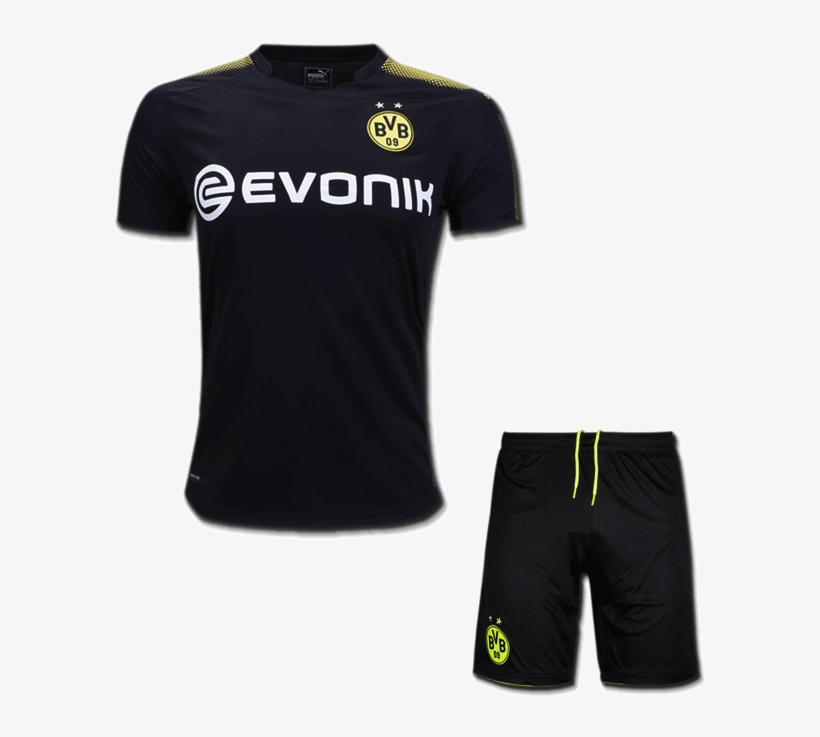 Kids Borussia Dortmund Football Jersey And Shorts Away - Pulisic #22 Borussia Dortmund Away 2017-2018 Men Jersey, transparent png