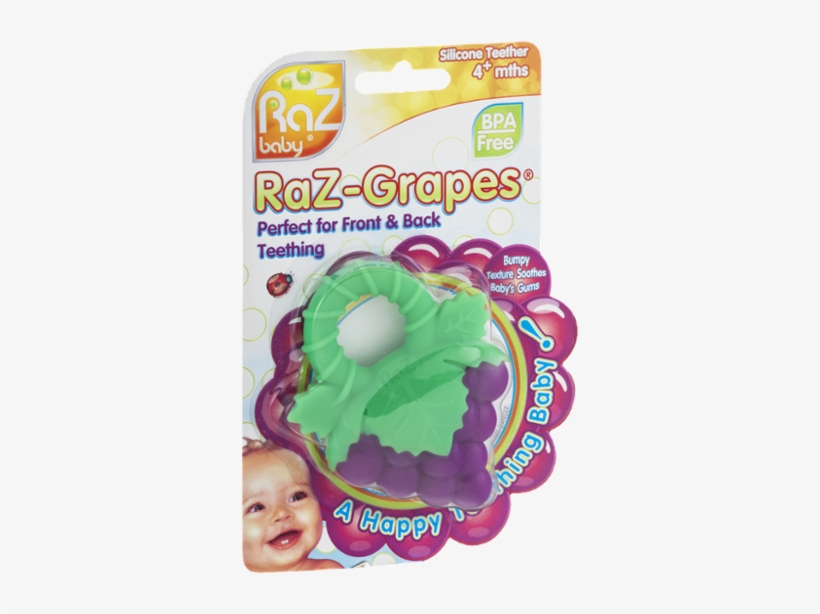 Razbaby Razzies Silicone Teether - Red E Green, transparent png