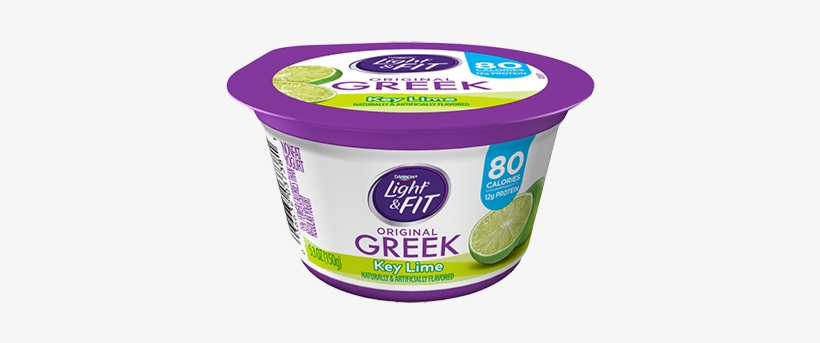 Light & Fit Greek Key Lime - Light & Fit Greek Yogurt, Vanilla - 5.3 Oz Cup, transparent png