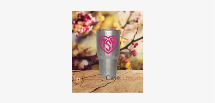 Heart Monogram Decal Cube Window Laptop Phone Tablet - Bokeh, transparent png