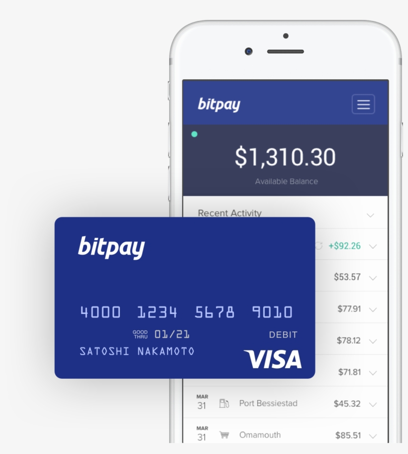 Manage Your Card On The Go - Bitpay, transparent png