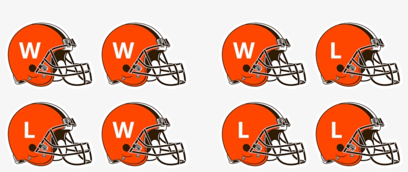 Chart Showing It's Hard To Lose Every - Cleveland Browns 3" X 4" Decal, transparent png