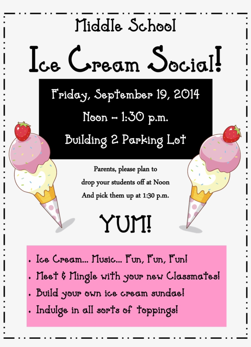 Ice Cream Social Middle - Gelato, transparent png