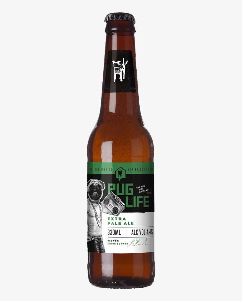 Pug Life Extra Pale Ale - Black Dog Beer, transparent png
