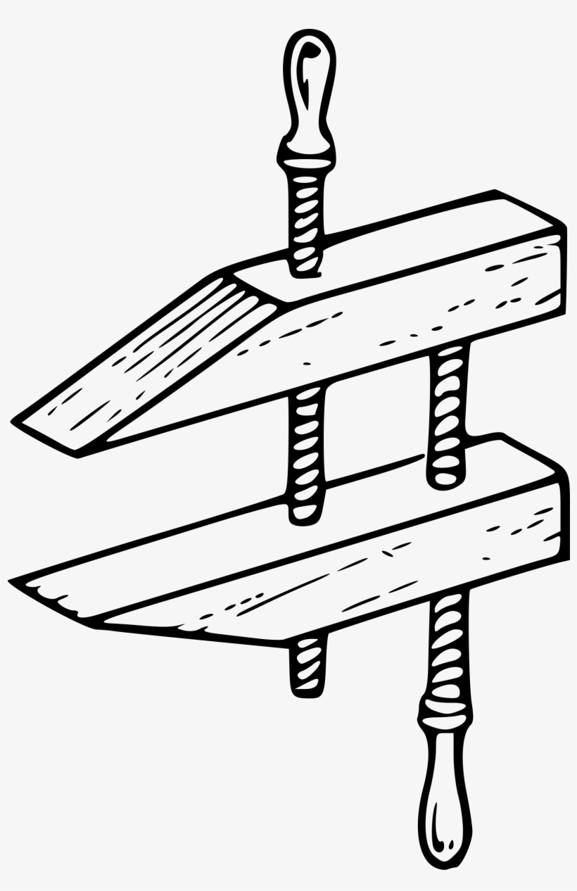 File - Clamp 001 - Svg - Wood Clamp Clip Art, transparent png