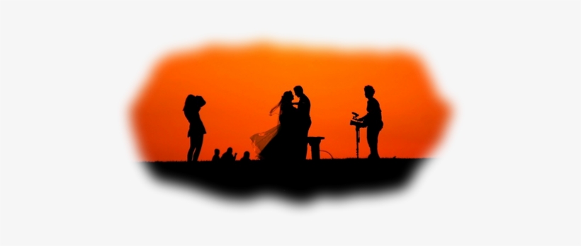 Bride And Groom Silhouettes - Wedding, transparent png