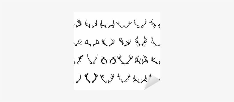Collection Of Different Silhouettes Of Deer Antlers, - Bois De Cerf Symbole, transparent png