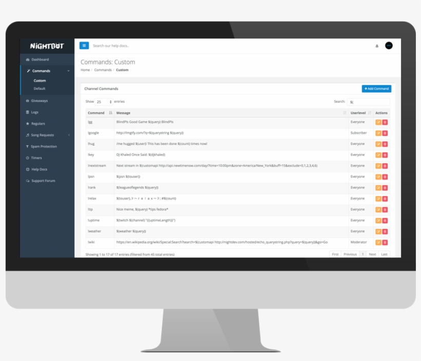Extensive Api - Comandos Para Nightbot, transparent png
