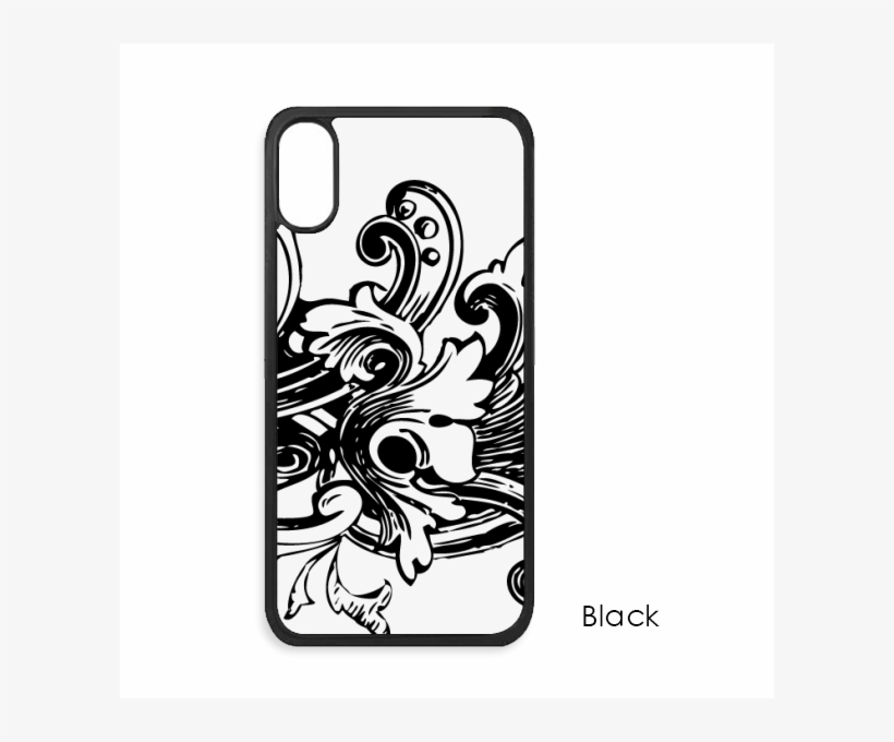 Baroque Art Decoration Modern Pattern For Iphone X - Silhouette Of The Iphone X, transparent png