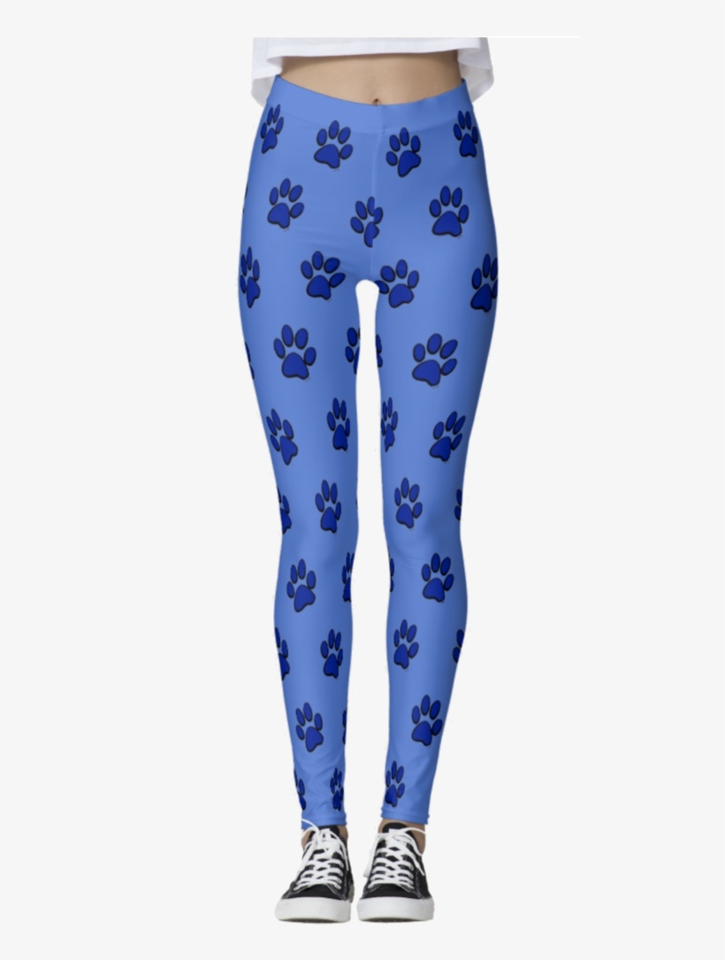 Blue Paw Prints Thick Band Leggings - Jambières De Foi Amour Espérance, transparent png