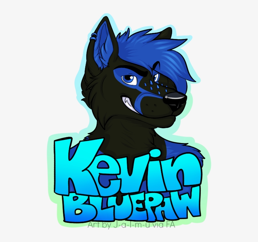 Kevin Blue Paw Badge - Cartoon, transparent png