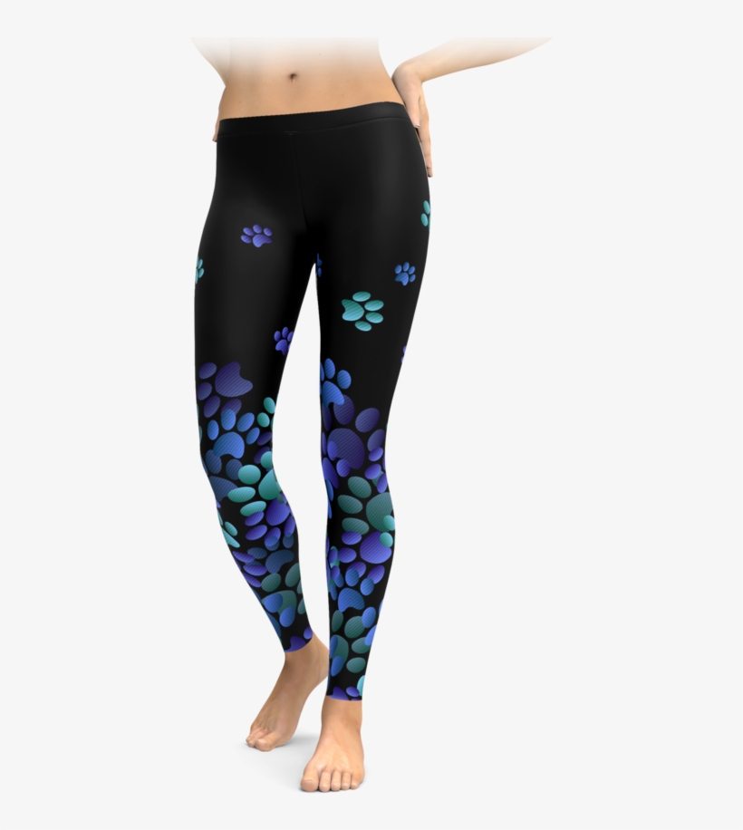 Blue Paw Print Leggings - Native Pride - It's All Indian Land, transparent png