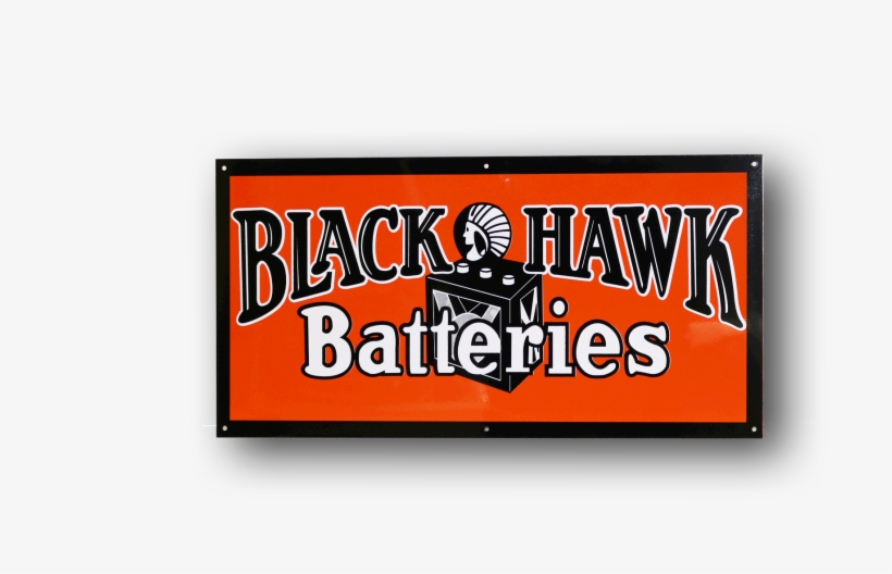 Black Hawk Batteries Sign - Graphic Design, transparent png