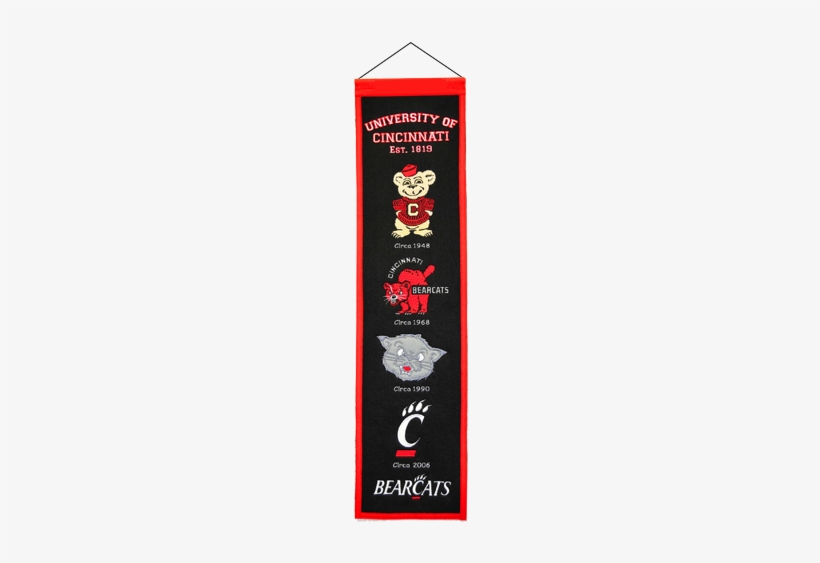 Ncaa Cincinnati Bearcats Wool Heritage Banner (1), transparent png