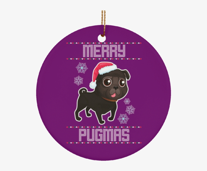 Black Pug Christmas Ornament - 38 Wedding Anniversary, transparent png