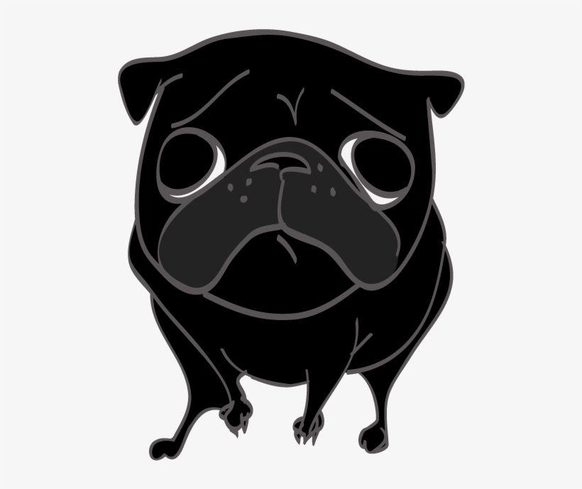 Hewston The Pug Messages Sticker-1 - Pug, transparent png