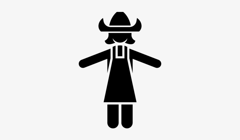 Woman With Cowboy Hat Vector - Farmer Woman Icon, transparent png