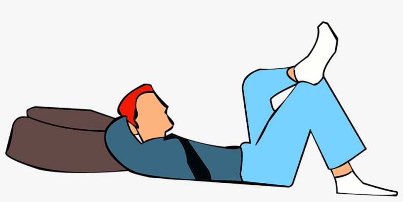 Reclining Man Showing Underperformance At Work, transparent png
