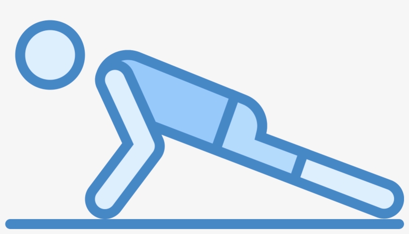 It's A Logo For A Person Doing A Pushup As An Exercise - Pushups Icon, transparent png