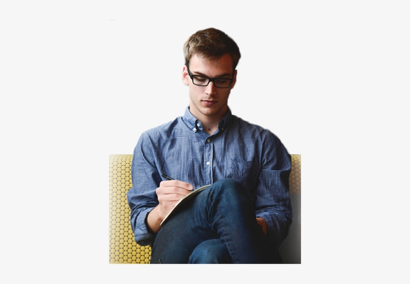 Guy Sitting - Aukey Bluetooth Neckband Headset, Sweatproof In-ear, transparent png