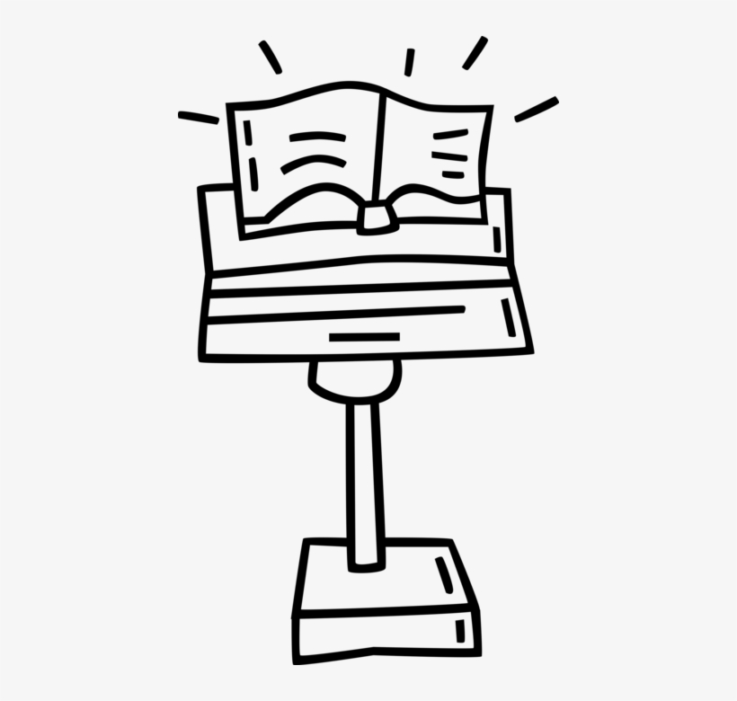 Vector Illustration Of Religious Good Book Holy Bible - Pulpit Clip Art, transparent png