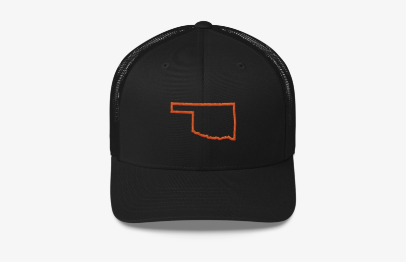 Orange Oklahoma Outline Trucker Cap - Trucker Hat, transparent png