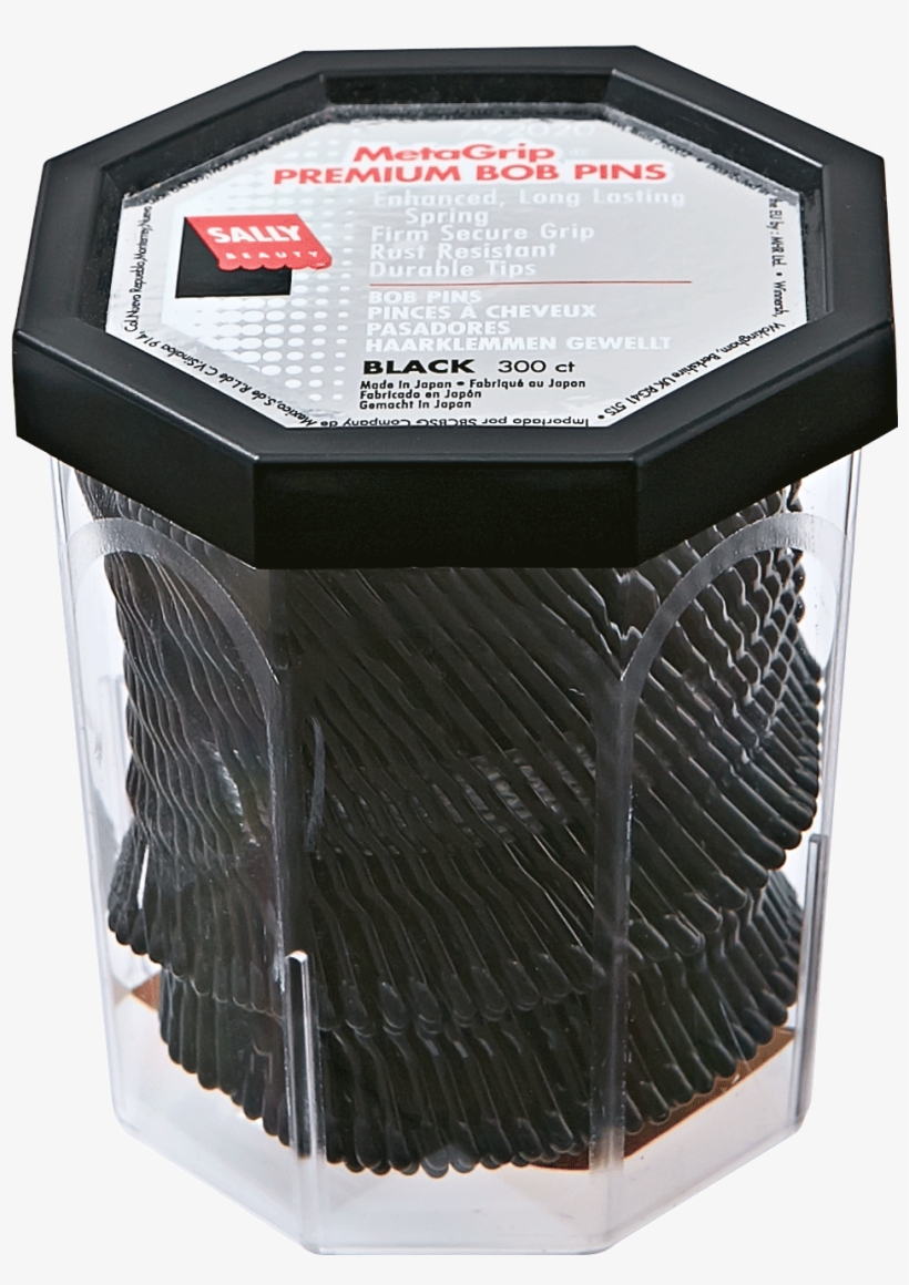 Meta Grip Premium Bob Pins Black, transparent png