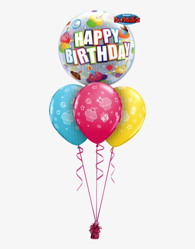 Birthday Cake Bubble Layer - Qualatex 22 Inch Single Bubble Balloon - Birthday Colourful, transparent png